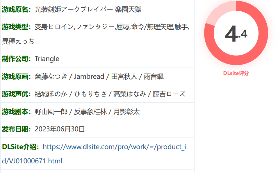 图片[2]-w513 光装剑姬 方舟破坏者 乐园地狱 云翻汉化版 [新作/1.1G]-acg畅游网