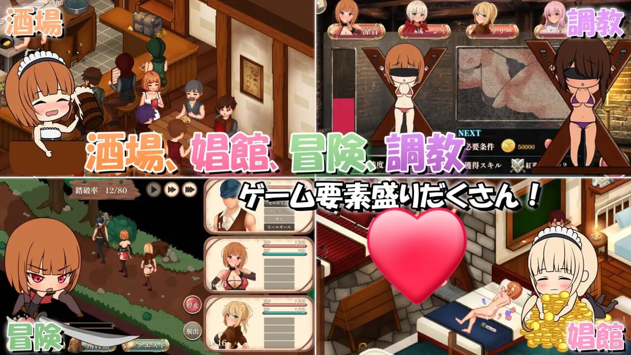 图片[2]-x15216梦幻酒馆与秘密调教 V1.0 机翻汉化[新作/3.6G]-乐游二次元